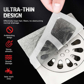 QITELL drain protector fits standard drains for versatile use in bathrooms and kitchens.