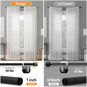 QITERI curtain rod installation hardware pack makes mounting straightforward.