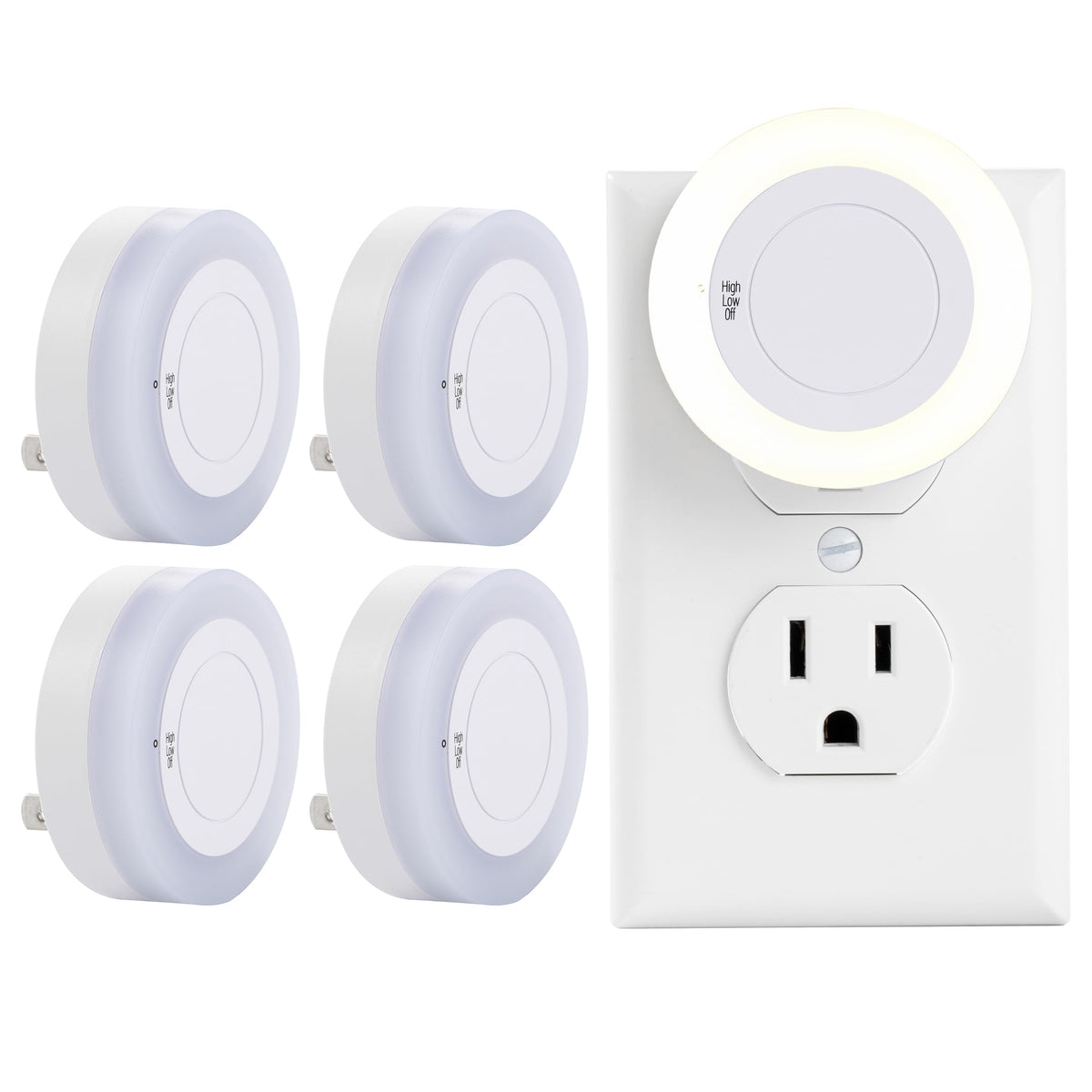 QITIM night light with high/low/off switch for adjustable illumination.
