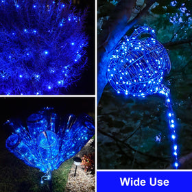 QITONG blue 8-modes fairy lights offer versatile atmospheres for celebrations.
