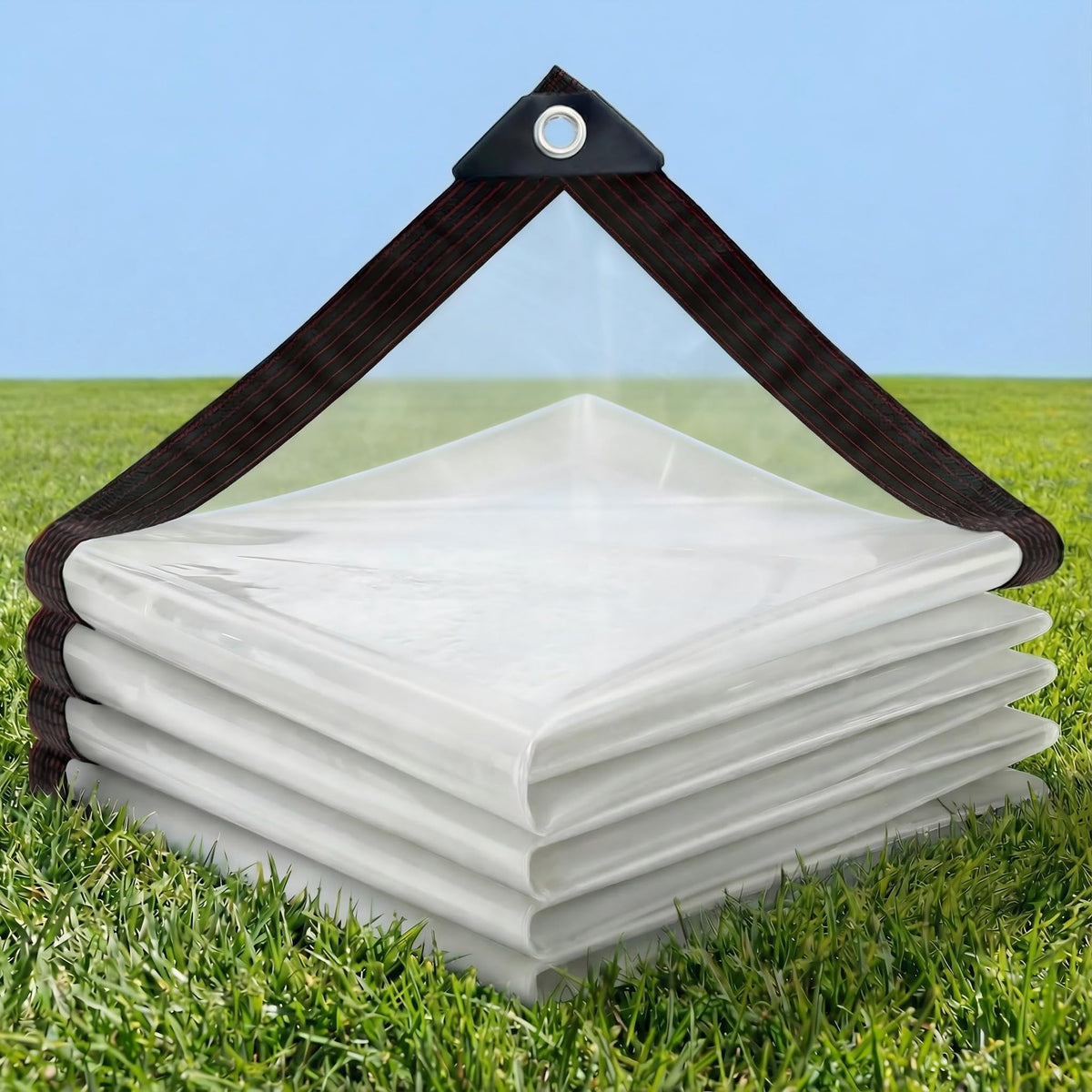 QIVNLUMU Clear Tarp 8x12ft for a dry, sunny coop and garden