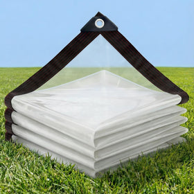 QIVNLUMU Clear Tarp 8x12ft for a dry, sunny coop and garden
