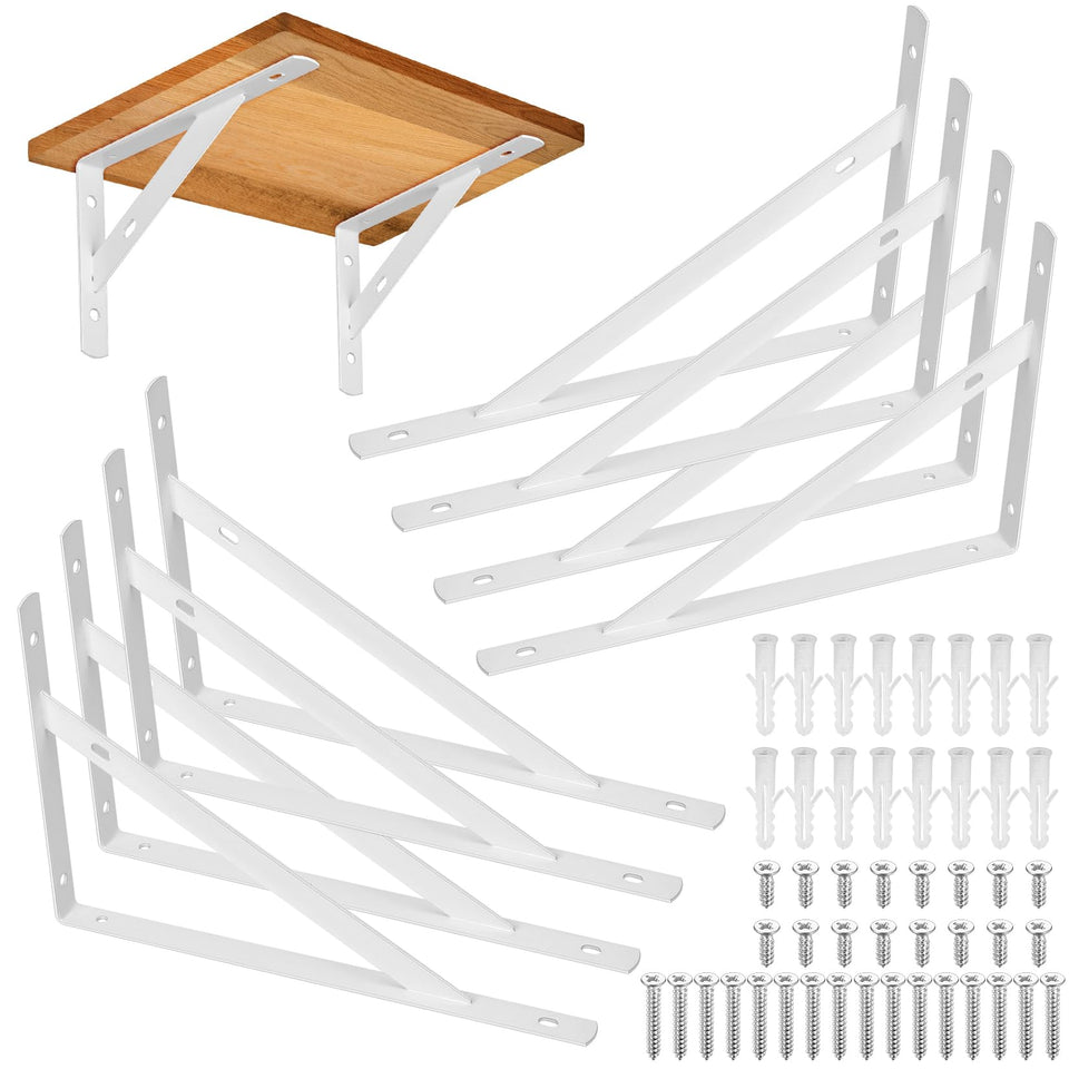 QIWUHAI heavy-duty shelf bracket angled-front for sturdy load support.
