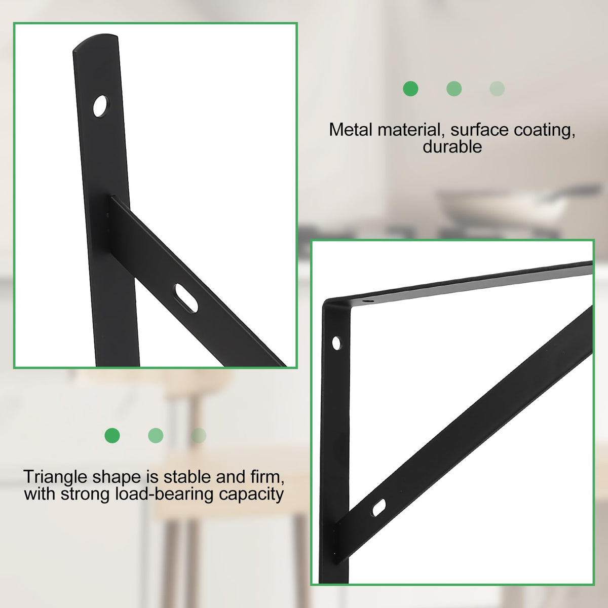 qiwuhai heavy-duty shelf brackets in package illustrate eight-bracket set with fixing screws included