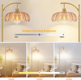 QIYIZM brass tall lamp with foot switch for hands free operation