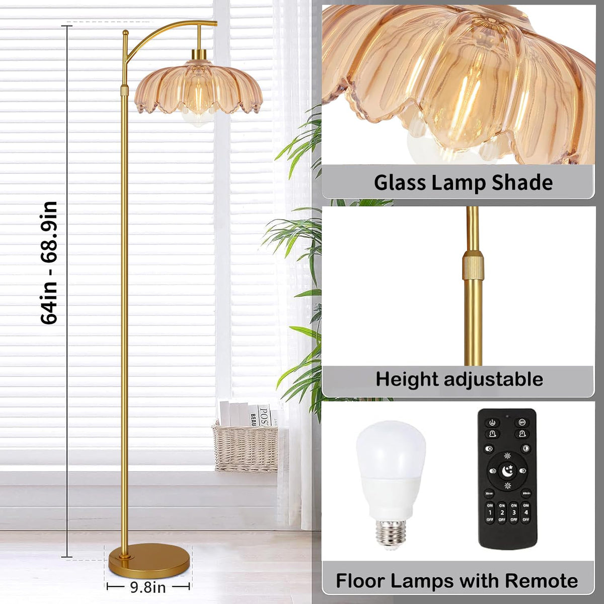 QIYIZM retractable height adjusts from 65 to 69 inches