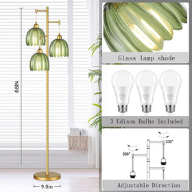 QIYIZM gold lamp complements Boho and farmhouse decor in living rooms