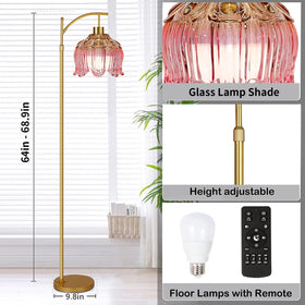 QIYIZM height-adjustable lamp offers flexible height from 64 to 68.9 inches.