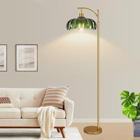 QIYIZM gold-floor lamp elevates modern interiors with timeless elegance.