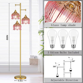 QIYIZM pink lampshade detail enhances decorative appeal and style.