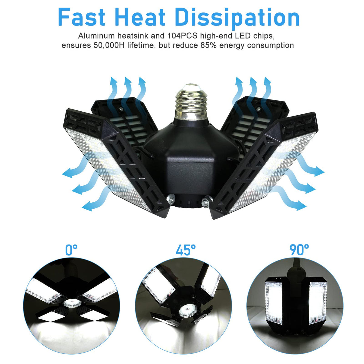 QiyuanLS aluminum heatsink ensures better heat dissipation and longer life.