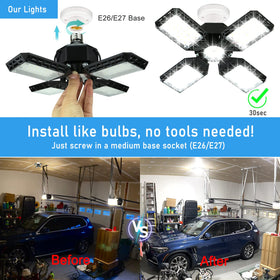 QiyuanLS wide-area shop light suitable for garages, basements, and workshops.
