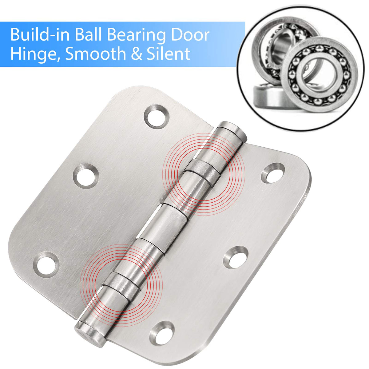 Qkenvo hinges with screws ready for easy installation.