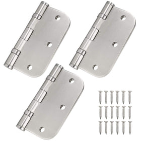 Qkenvo stainless steel door hinges packaging highlights durable construction.