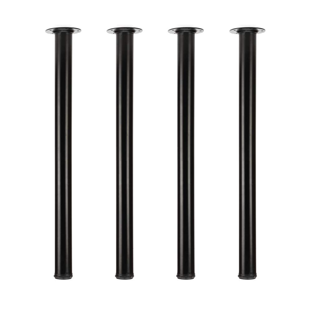 QLLY 28-inch adjustable desk leg in black ready for installation.