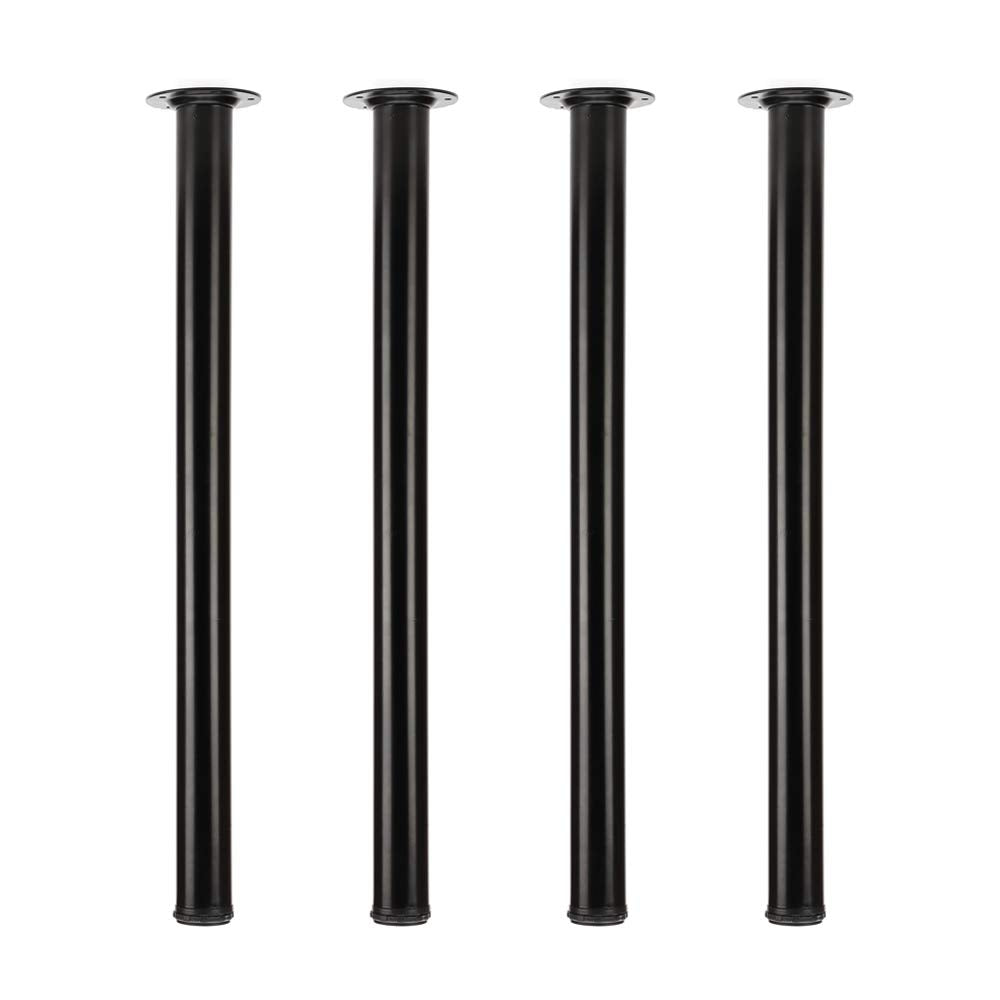 QLLY adjustable desk leg 30-inch black front view showing sturdy support