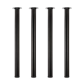 QLLY adjustable desk leg 30-inch black front view showing sturdy support