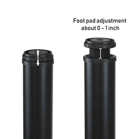 QLLY desk leg thread-adjustment screw demonstrates height flexibility