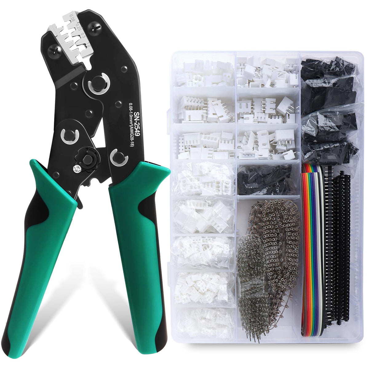 QLOUNI Dupont crimping tool with SN-58B provides precise crimps for reliable assemblies.