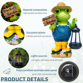 Qmaggice frog garden statue easy to place in sunny outdoor spots