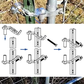 QMARK chain-link fence hinges enable quick installation.