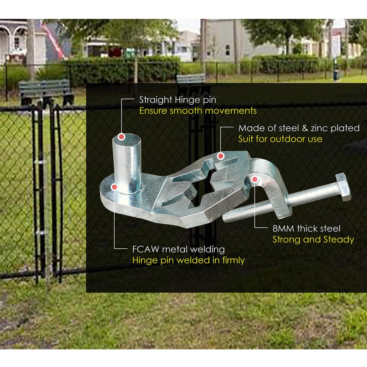 QMARK hinges come with four mounting screws for installation.