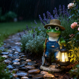 QMYPEACE foam-packed packaging protects the frog statue during shipping
