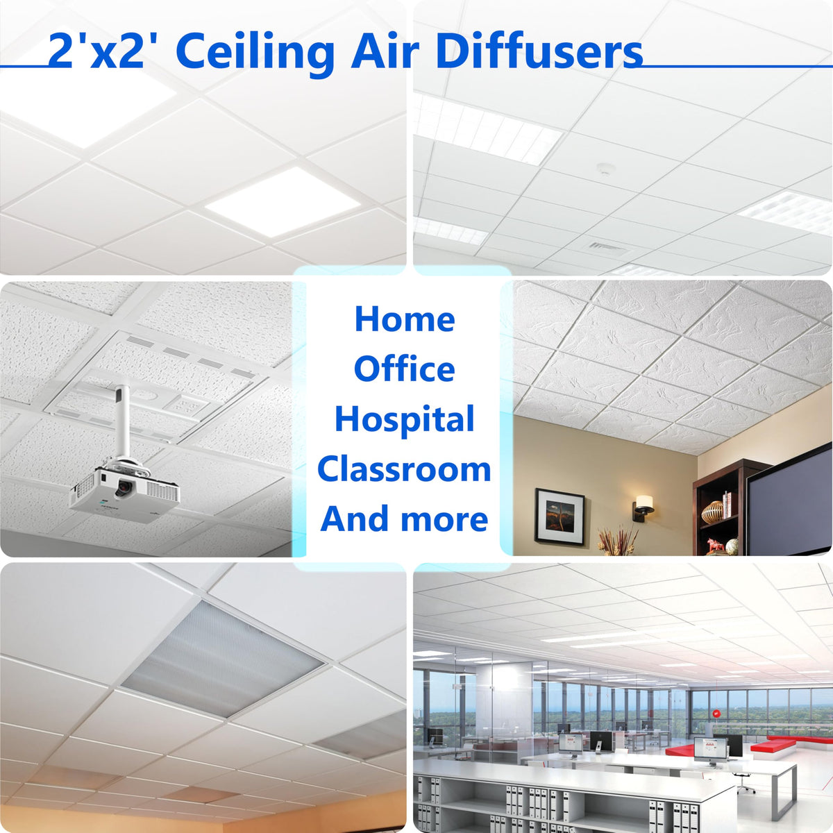 Aesthetically discreet Qnemaei air diverter for ceilings