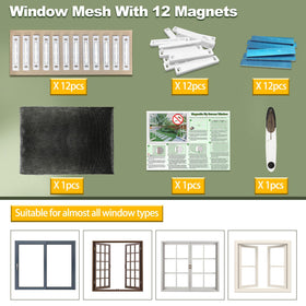 QNFANN magnetic screen fits aluminum, timber, and many window types.