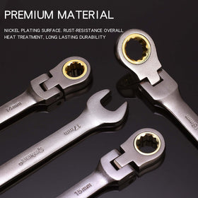 Qnkaa 180-degree flex-head wrenches reach awkward angles with ease.