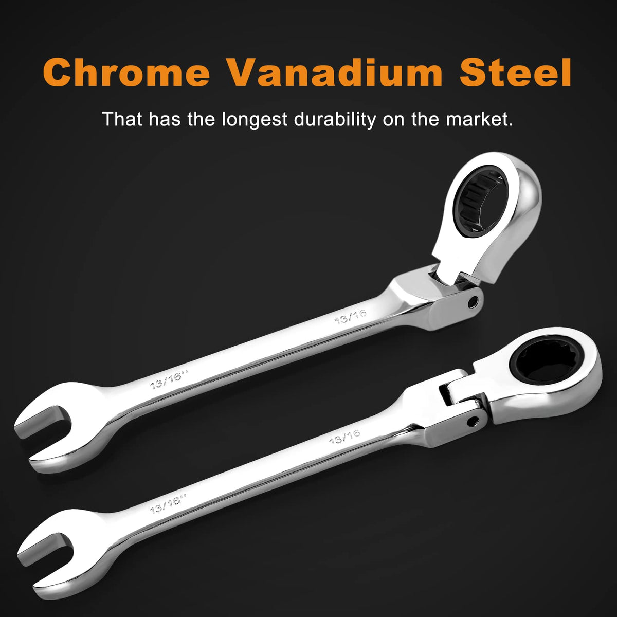 Qnkaa 180-degree flex head wrench enables reach around obstacles