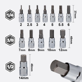 Qnkaa hex bit socket 6mm drive versatile for automotive and lawn equipment repairs