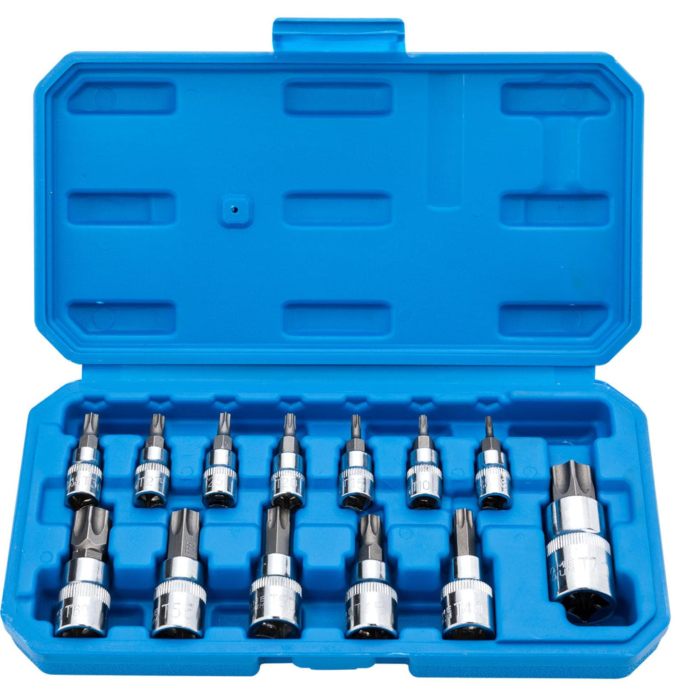 Qnkaa Torx bit set with 1/4 inch drive for quick bike and appliance repairs.