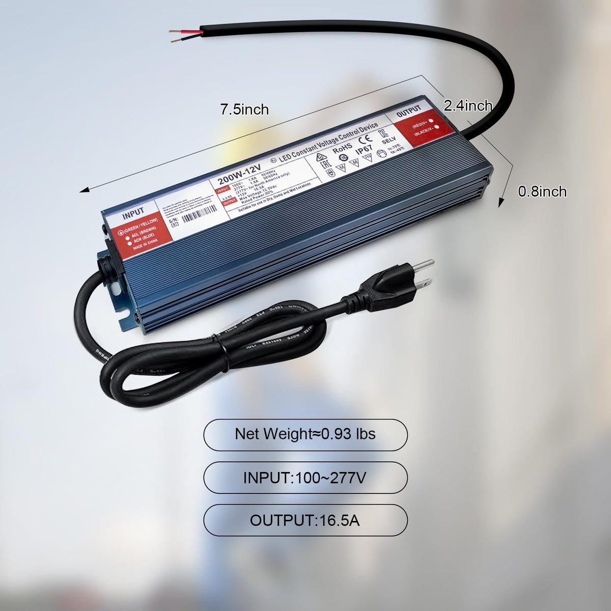 QNNP waterproof aluminum housing LED driver for durable outdoor installations