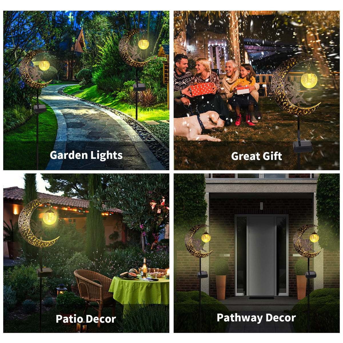 QOCNAM Easy install solar lights require no wiring