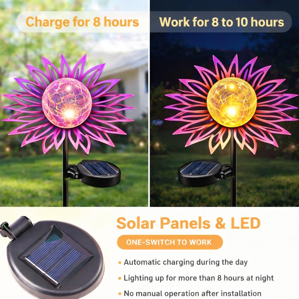 QOCNAM easy-install stake light ideal for borders, lawns, and patios