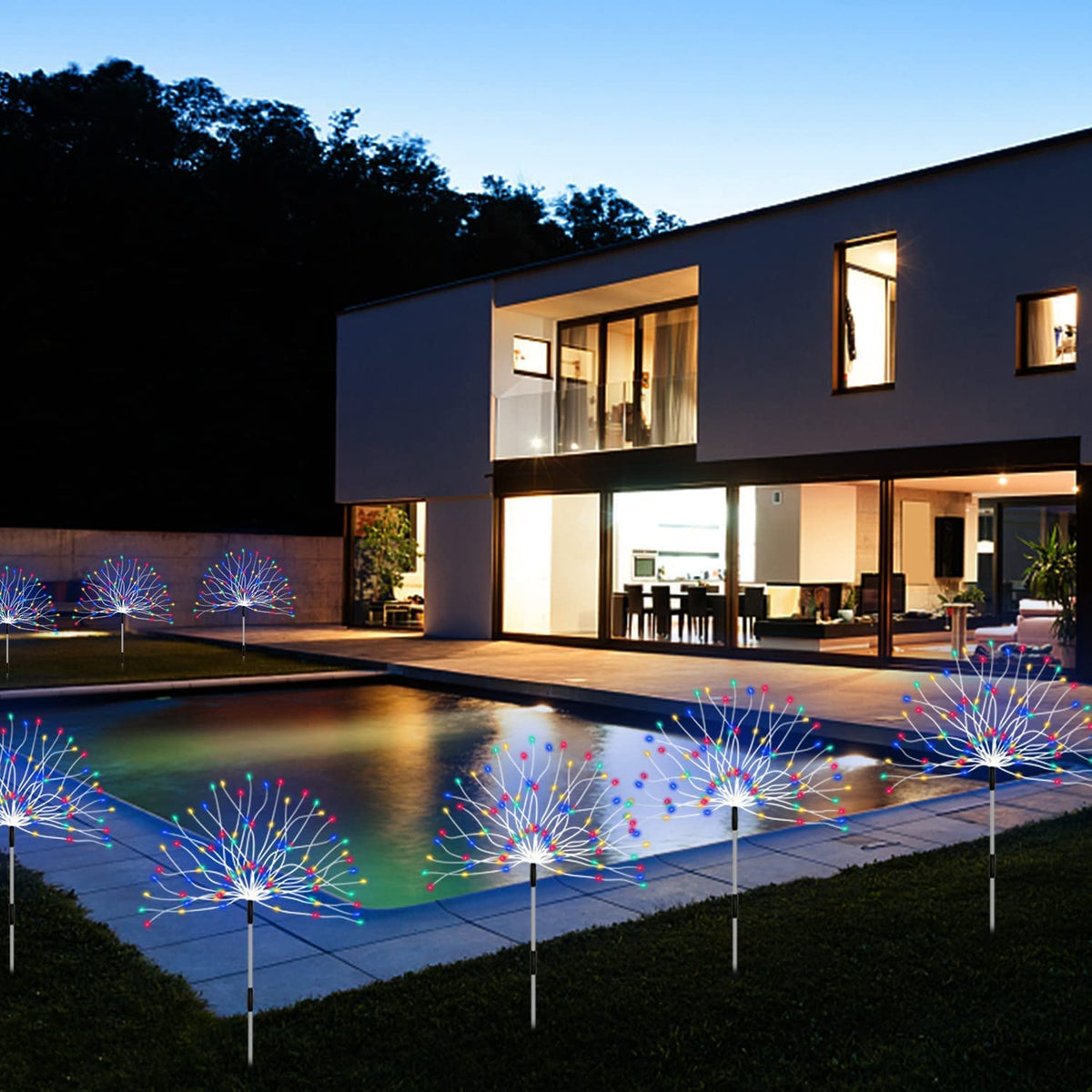 QOCNAM solar garden lights brighten pathways with vibrant LEDs