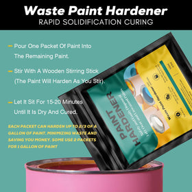 Qoddxx hardener added into can to thicken latex paint waste
