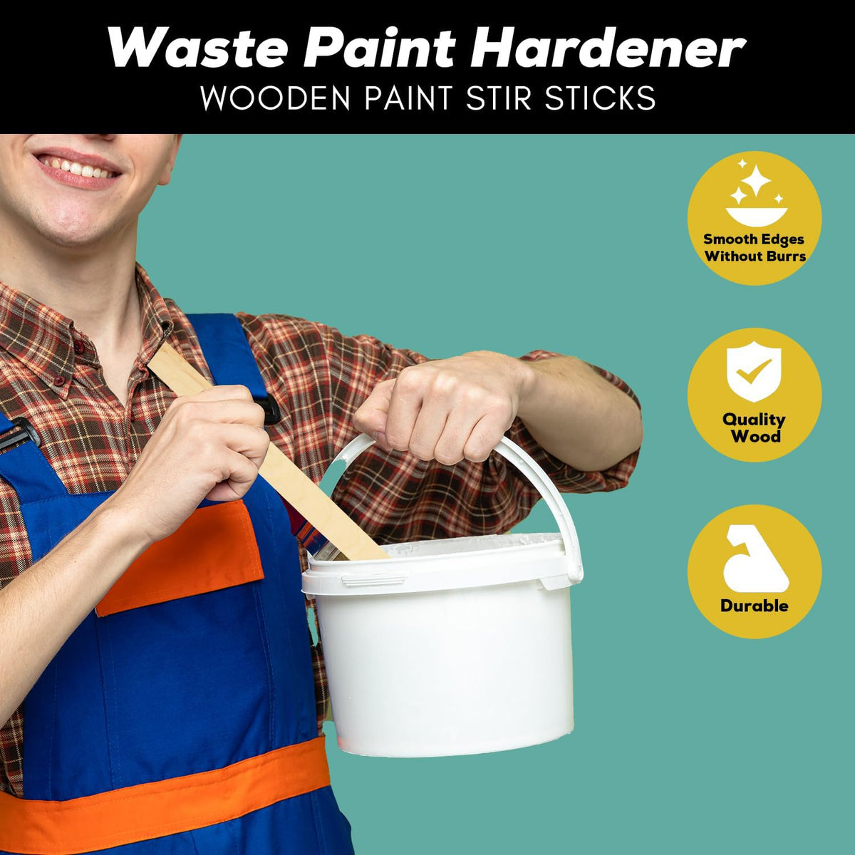 Qoddxx cured paint solid after hardening, ready for disposal