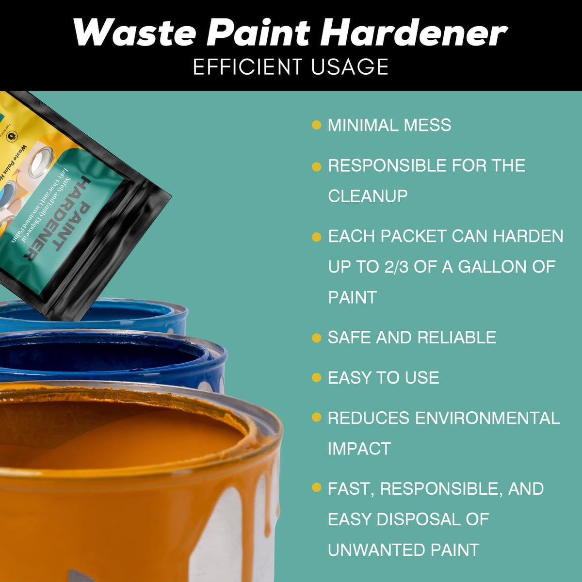 Qoddxx timer indicates fast curing of latex paint waste