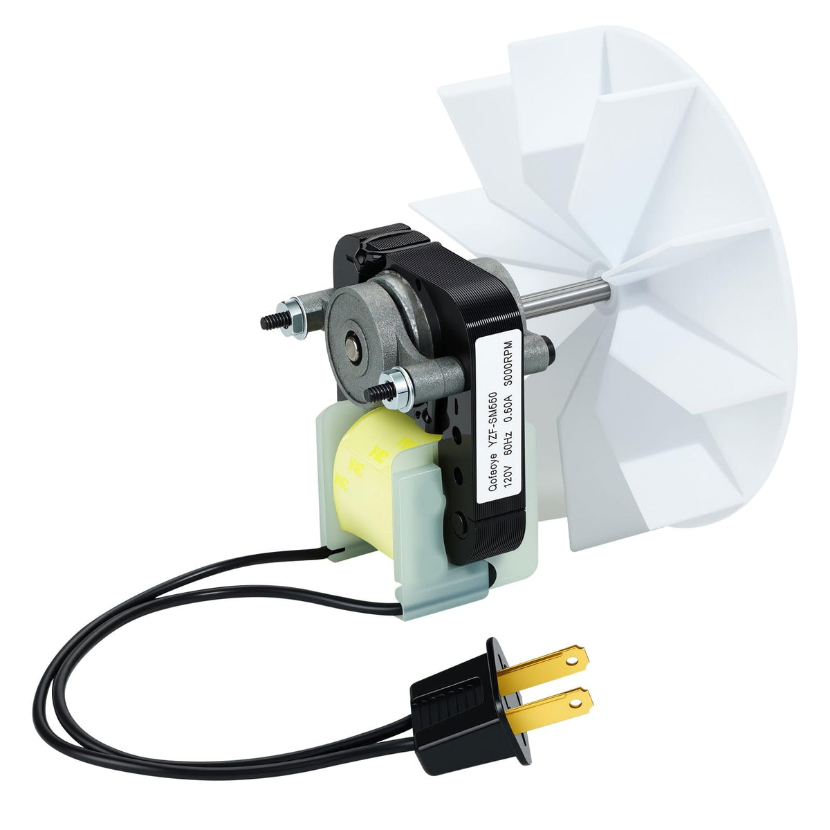Qofaoye universal fan motor kit in box; ready for quick DIY upgrade.