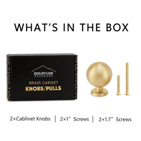 QOGRISUN brass knobs paired with euro-style pulls for cohesive decor