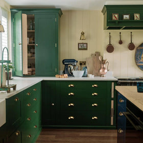 QOGRISUN knob projection 1-3/8 inch provides solid reach for drawers.