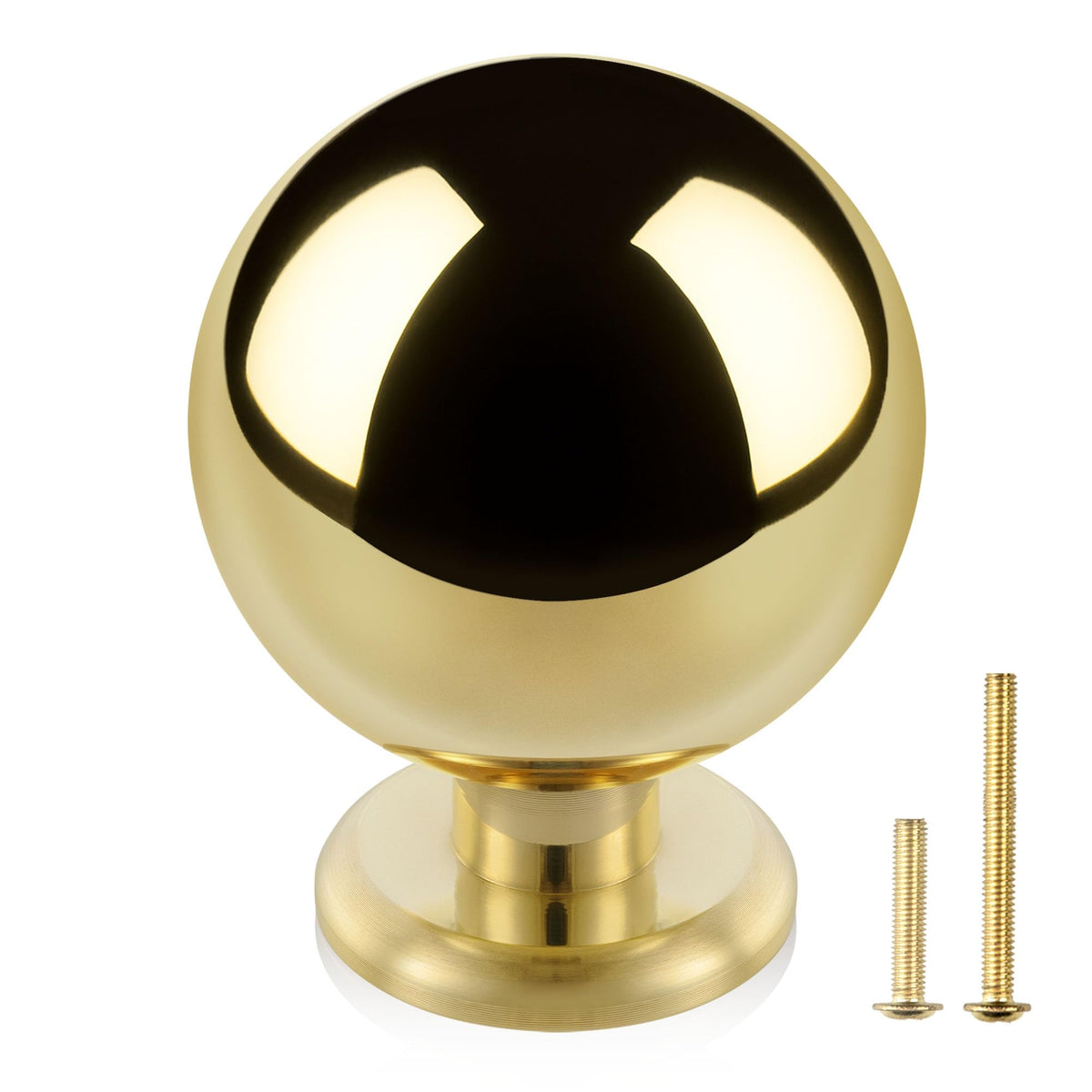 QOGRISUN round ball gold knob closeup for premium dresser or cabinet with durable hardware.
