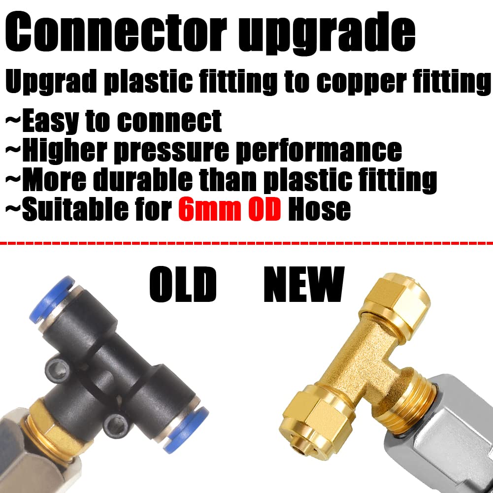 Qolekog air blow gun kit with bend-reinforced hose reduces kinking
