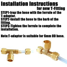 Qolekog air blow gun kit includes T-shaped adapters with bronze valve