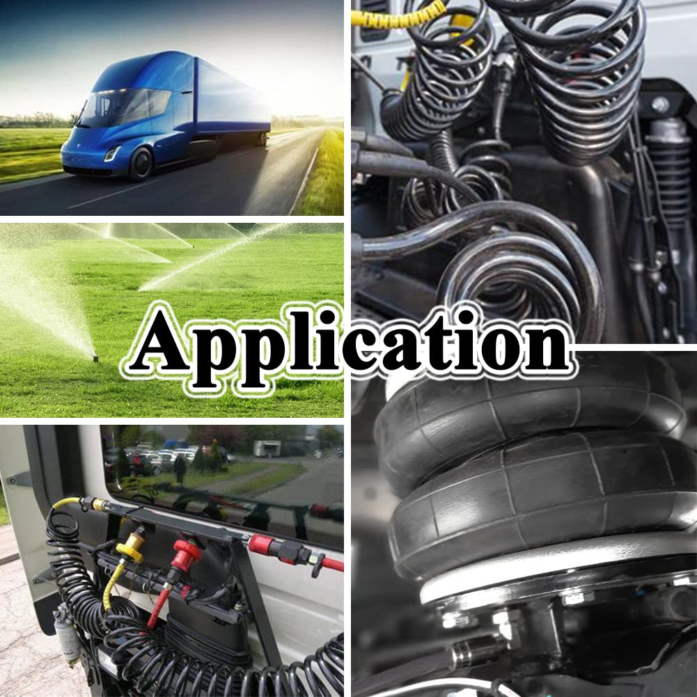 Qolekog black nylon air line tube designed for trucks, lightweight and resilient.