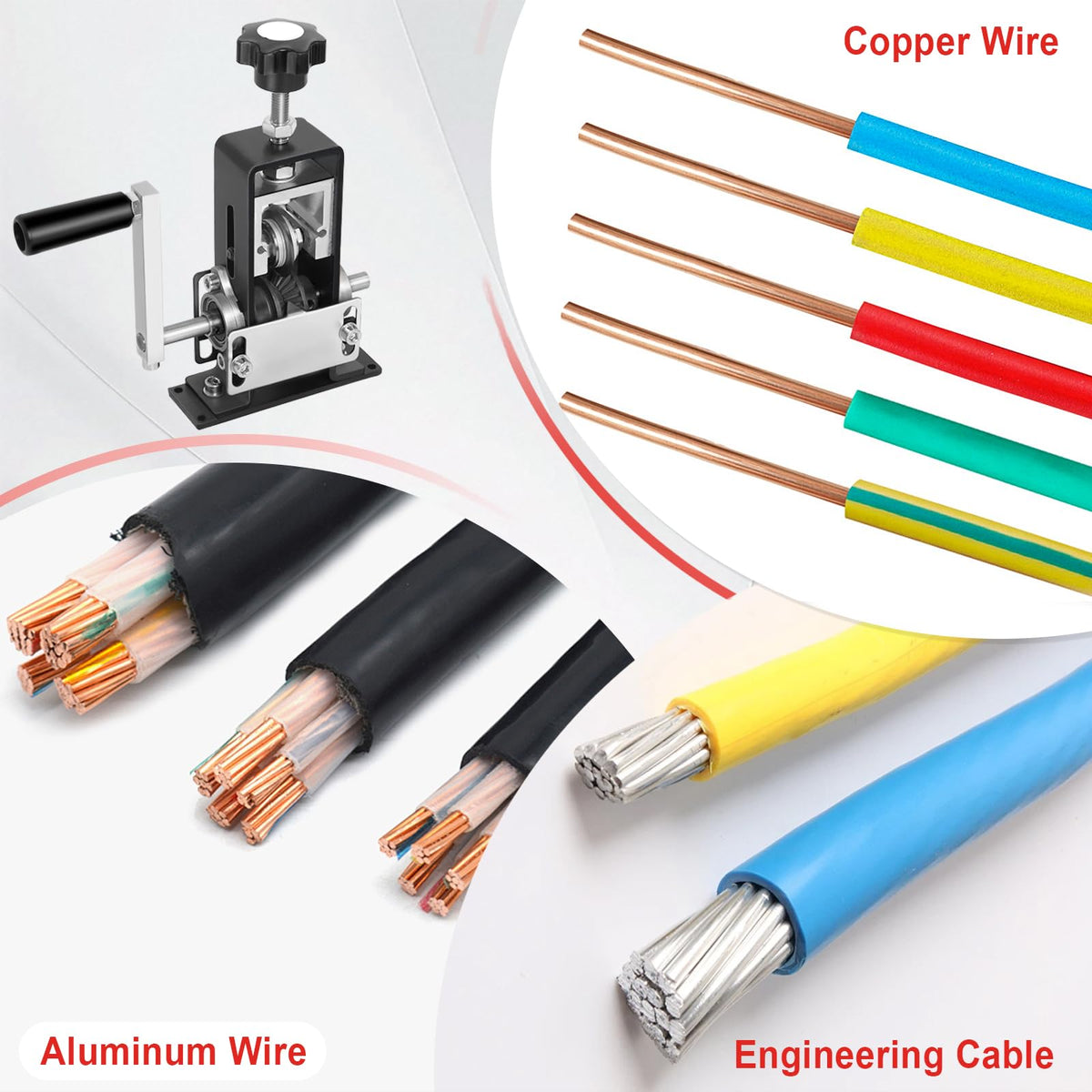Drill-powered operation option allows faster stripping for larger projects.