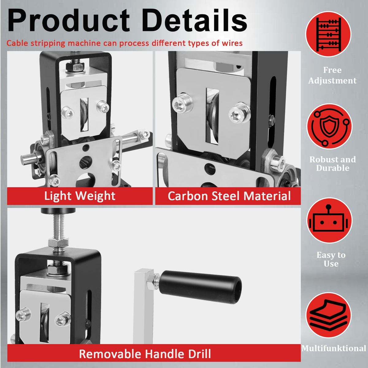 Durable alloy blade in the Qopaw stripper ensures long-lasting performance.