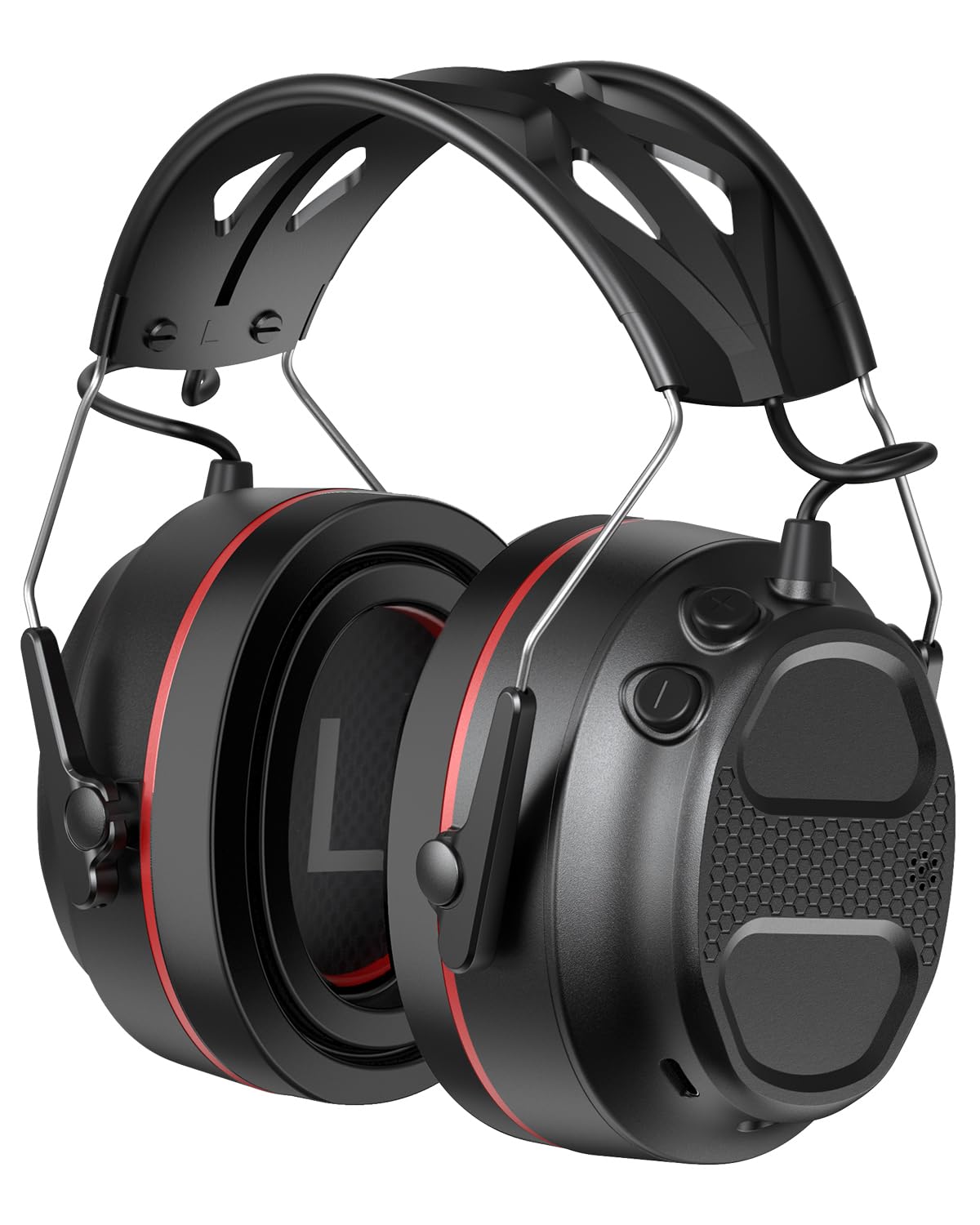 Qozybuds earmuffs-noise-cancellation improve safety in loud work sites.